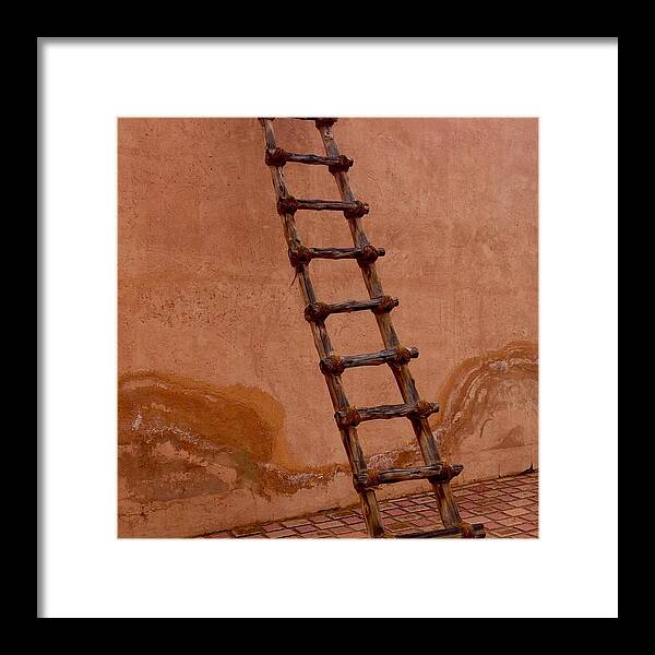 Ladder Framed Print featuring the photograph Al Ain Ladder by Barbara Von Pagel