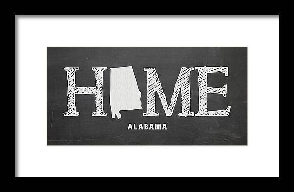 Alabama Framed Print featuring the mixed media AL Home by Nancy Ingersoll