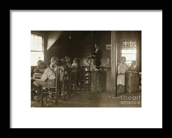 1913 Framed Print featuring the photograph Alabama: Classroom, 1913 by Granger