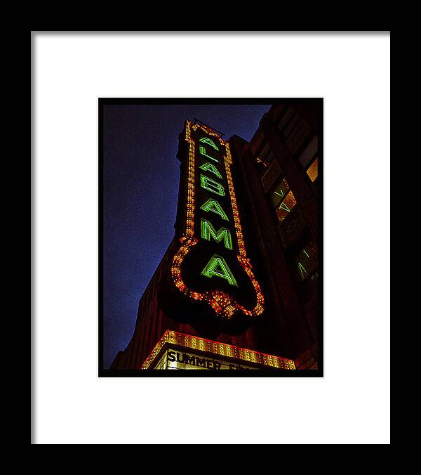 Birmingham Framed Print featuring the photograph Alabama Lights Poster by Just Birmingham