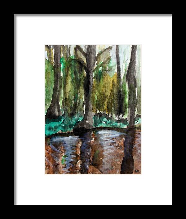 Swamp Framed Print featuring the painting Alabama Swamp by Sheri Parris