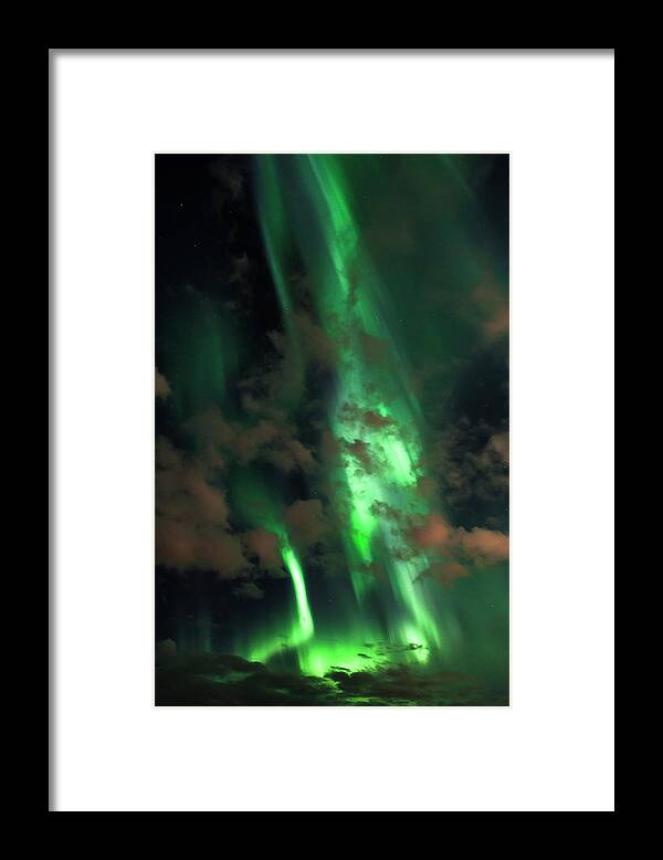 Alaska Framed Print featuring the photograph Alaska Aurora Borealis by Scott Slone