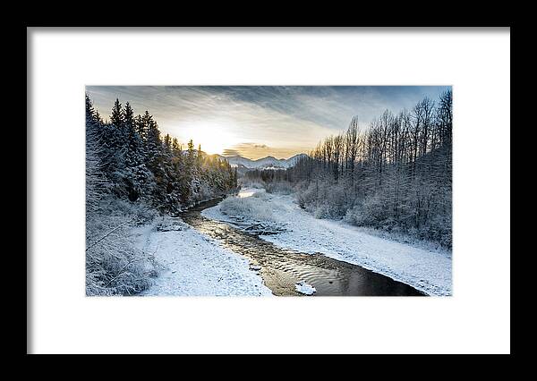 Usa Framed Print featuring the photograph Alaska sunset by Framing Places