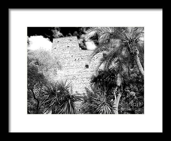 Alcazaba Of Malaga Framed Print featuring the photograph Malaga Alcazaba Wall by John Rizzuto