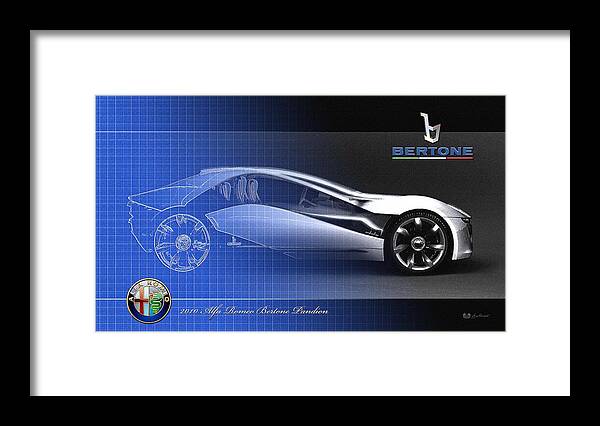 Wheels Of Fortune By Serge Averbukh Framed Print featuring the photograph Alfa Romeo Bertone Pandion Concept by Serge Averbukh
