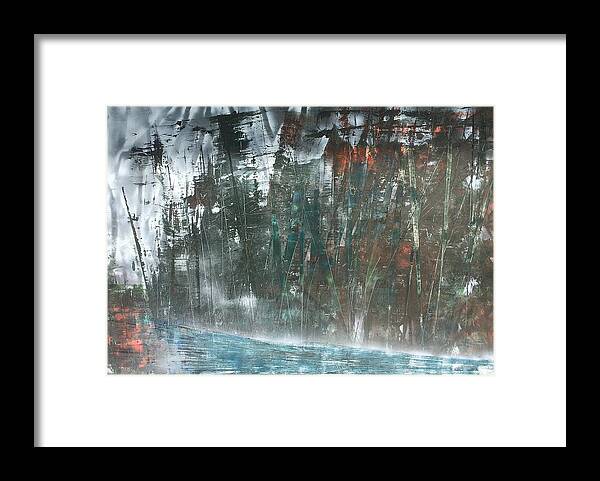 Algonquin Forest River Framed Print featuring the painting Algonquin Forest River by Brooke Friendly