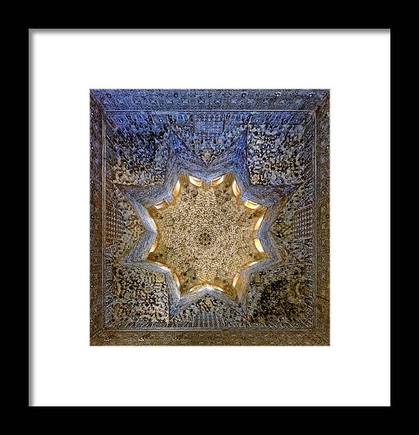 Ceiling Framed Print featuring the photograph Alhambra Ceiling Art by Adam Rainoff