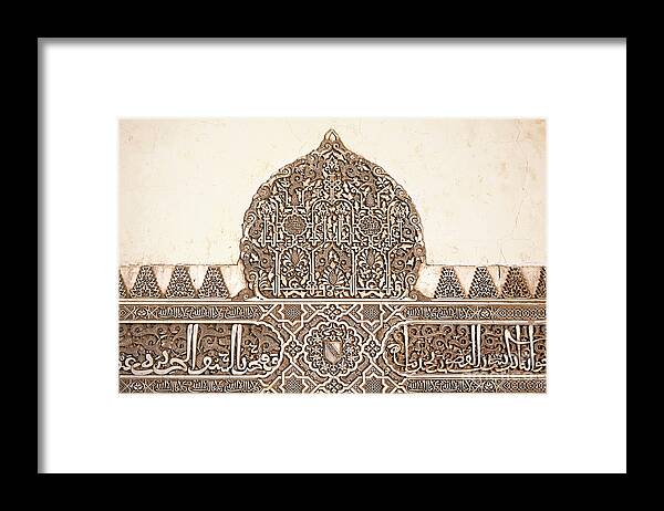 Alhambra Framed Print featuring the photograph Alhambra relief by Jane Rix
