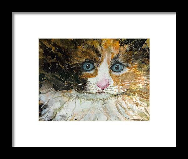 Cat Framed Print featuring the painting Ali Cat 1 by Lynn Babineau