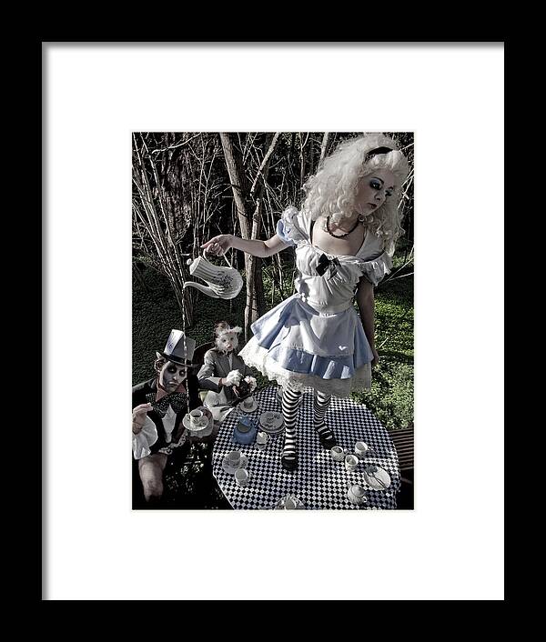 Alice In Wonderland Framed Print featuring the photograph Alice and Friends 1 by Kelly King