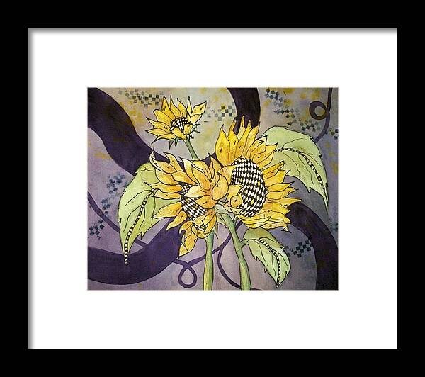 Sunflowers Framed Print featuring the painting Alice in Wonderland by Elise Boam