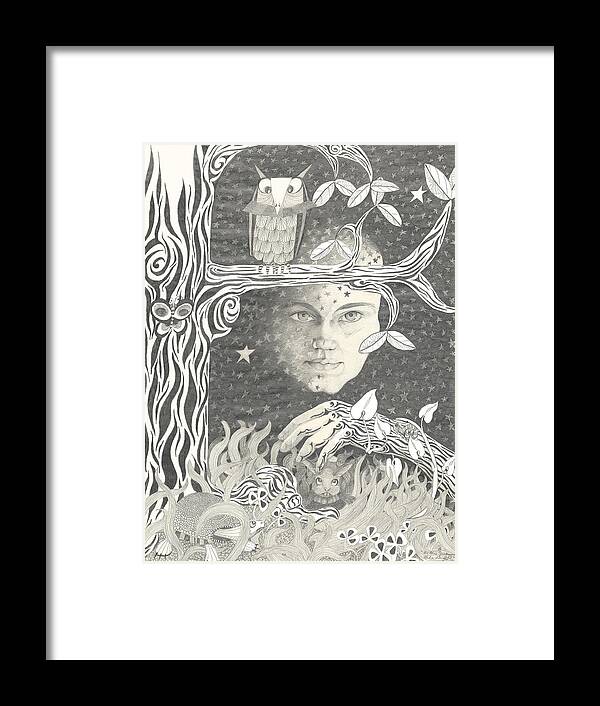 Alice Framed Print featuring the drawing Alice Syndrome by Melinda Dare Benfield