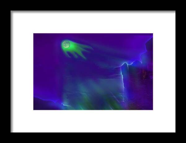Moon Framed Print featuring the photograph Alien Ghost Moon by Steve Ohlsen
