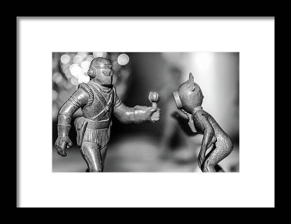 Toys Framed Print featuring the photograph Alien Interview by Amanda Armstrong