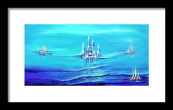 Castles Framed Print featuring the painting Alien Skies by David Junod
