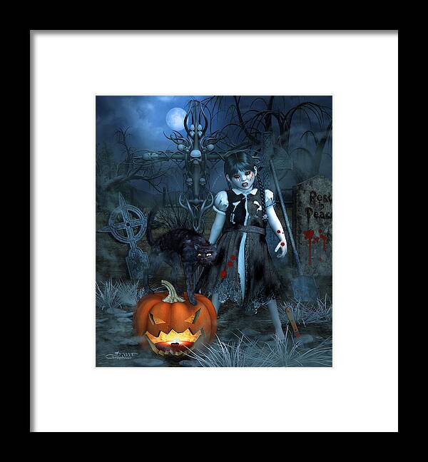 3d Framed Print featuring the digital art Alive or Undead by Jutta Maria Pusl