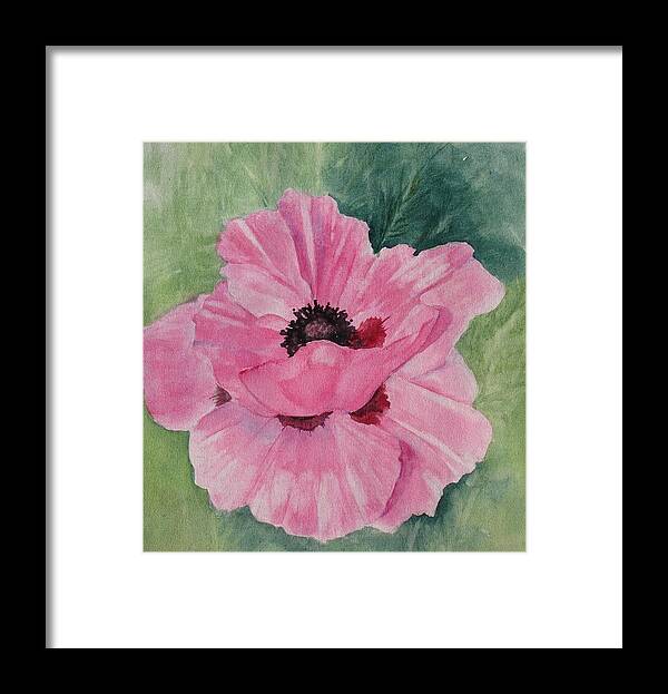 Flower Painting Framed Print featuring the painting All Alone by Pamela Lee