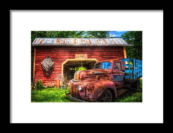 American Framed Print featuring the photograph All American Ford by Debra and Dave Vanderlaan