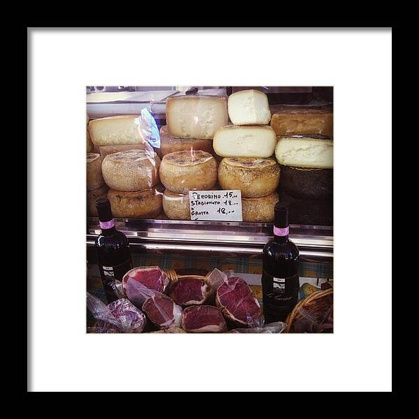 Cheese Framed Print featuring the photograph All I Need In Life. Meat, Cheese And by Georgia Dear