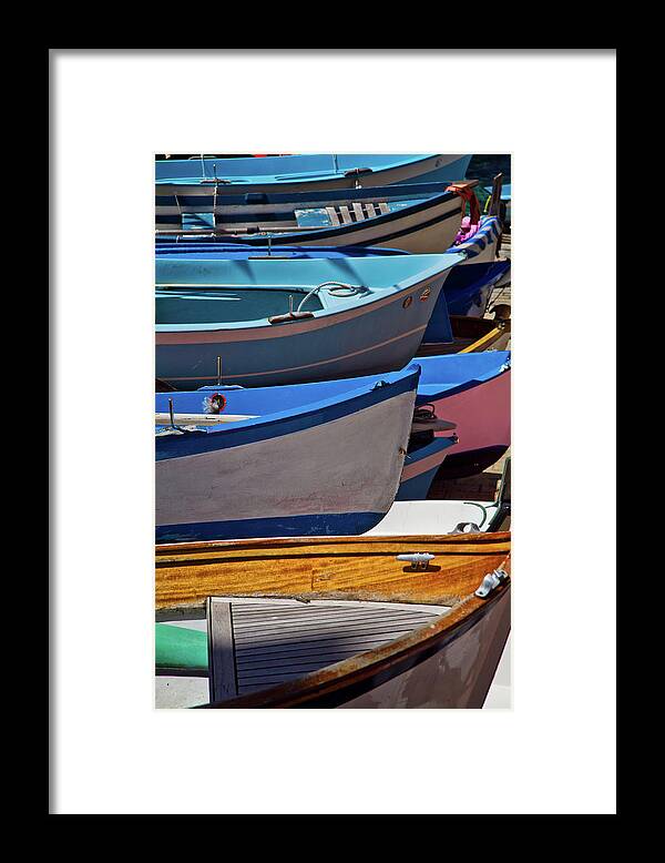 Cinque Terre Framed Print featuring the photograph All Lined Up by Roger Mullenhour
