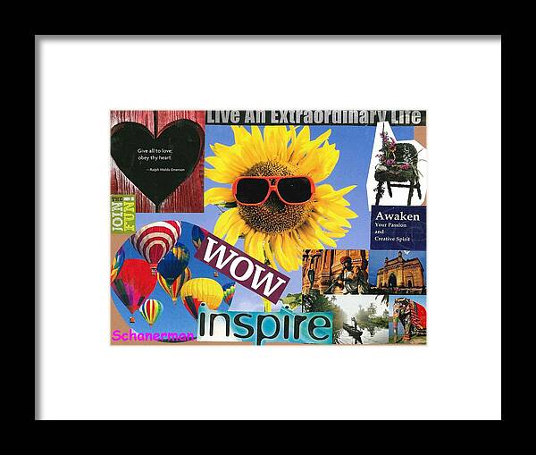 Collage Art Framed Print featuring the mixed media All of Life Can Inspire by Susan Schanerman