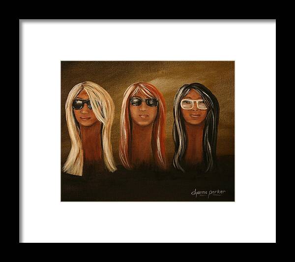 Figurative Framed Print featuring the painting All Shades by Dyanne Parker