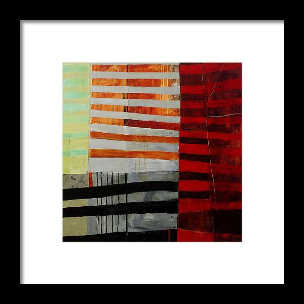 Abstract Art Framed Print featuring the painting All Stripes 1 by Jane Davies