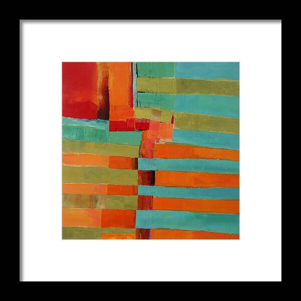 Abstract Art Framed Print featuring the painting All Stripes 2 by Jane Davies