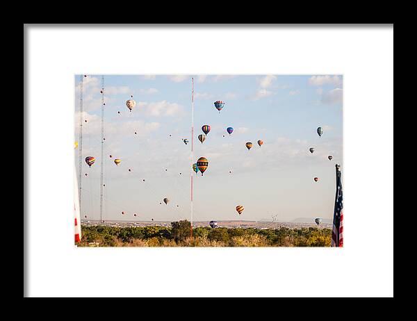 Hot Air Balloons Framed Print featuring the photograph The Great Accent by Charles McCleanon