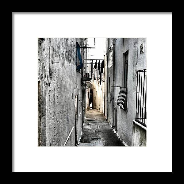 Urban Framed Print featuring the photograph #alley #bottleneck #archilovers by Michele Stuppiello