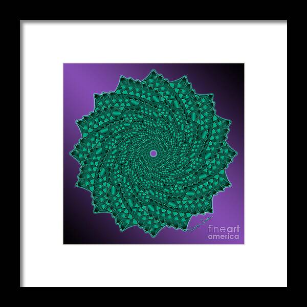 Sales Framed Print featuring the digital art Alligator-Dragon Tail by Heather Schaefer