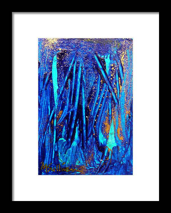 Abstract Framed Print featuring the painting Alll That Glitters by Mary Sullivan