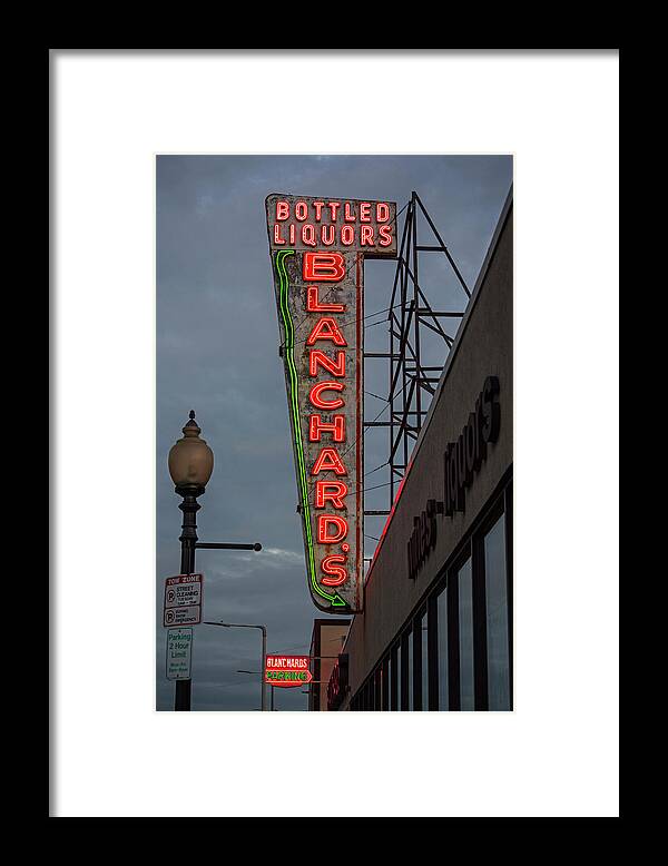 Allston Framed Print featuring the photograph Allston MA Blanchards Sign by Toby McGuire