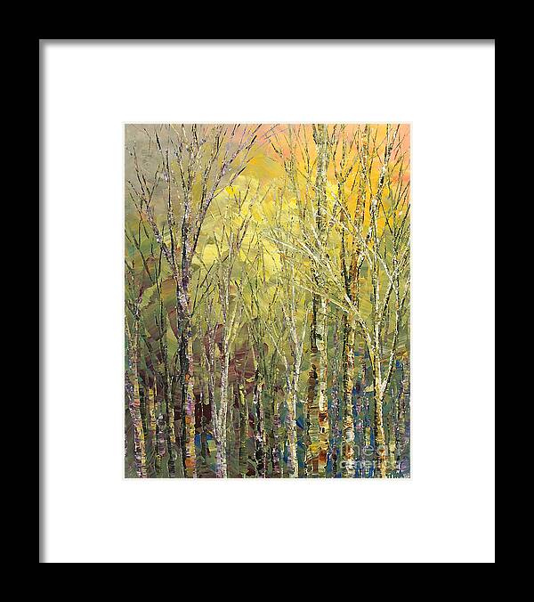 Landscape Painting Framed Print featuring the painting Alluring Song by Tatiana Iliina