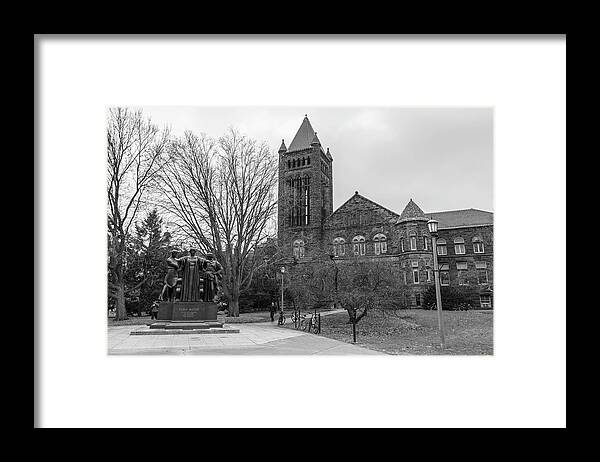 Alma Mater Framed Print featuring the photograph Alma Mater and Law Library University of Illinois by John McGraw