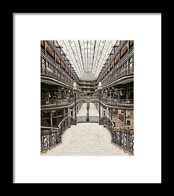 Cleveland Framed Print featuring the digital art Almost Alone in The Arcade Antique by Gary Olsen-Hasek