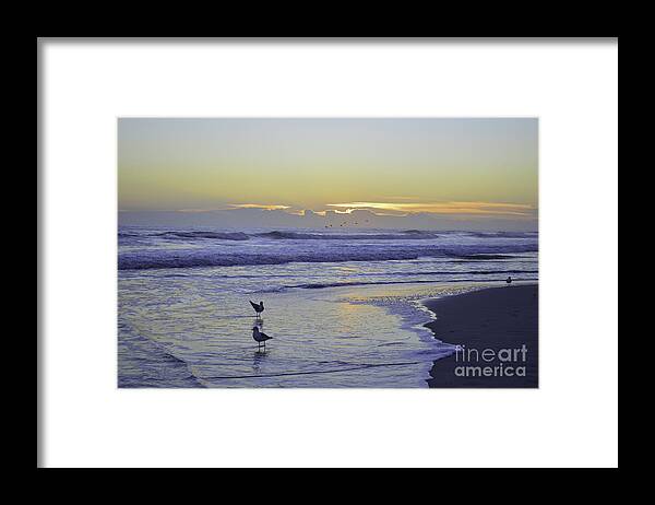 Atlantic Ocean Framed Print featuring the photograph Almost sunrise by Julianne Felton