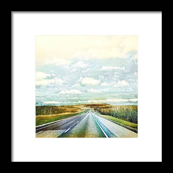 Digital Art Framed Print featuring the digital art Almost There by Julius Reque