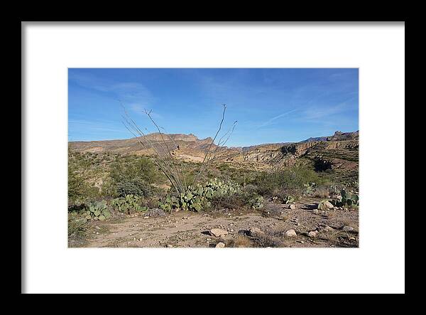 Apache Trail Framed Print featuring the photograph Along the Apache Trail by Joel Deutsch