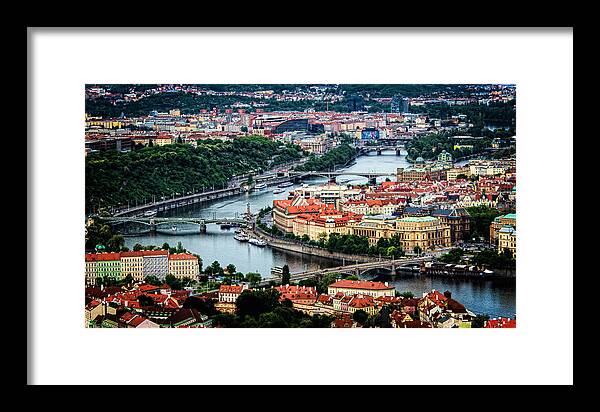 Bridges Framed Print featuring the photograph Along the Vltava River by Kevin McClish