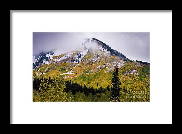 Utah Framed Print featuring the photograph Alpine Loop Autumn Storm - Wasatch Mountains by Gary Whitton