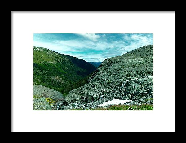 Waterfall Framed Print featuring the photograph Alpine waterfall by Jeff Swan
