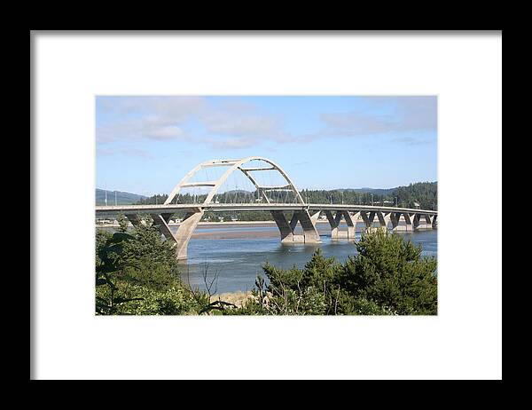 Alsea Framed Print featuring the photograph Alsea Bridge BR 7002 by Mary Gaines