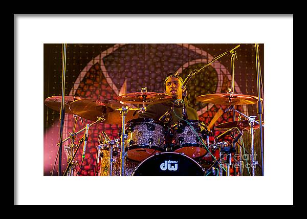 Alvin Ford Jr. Framed Print featuring the photograph Alvin Ford Jr. with Dumpstaphunk by David Oppenheimer