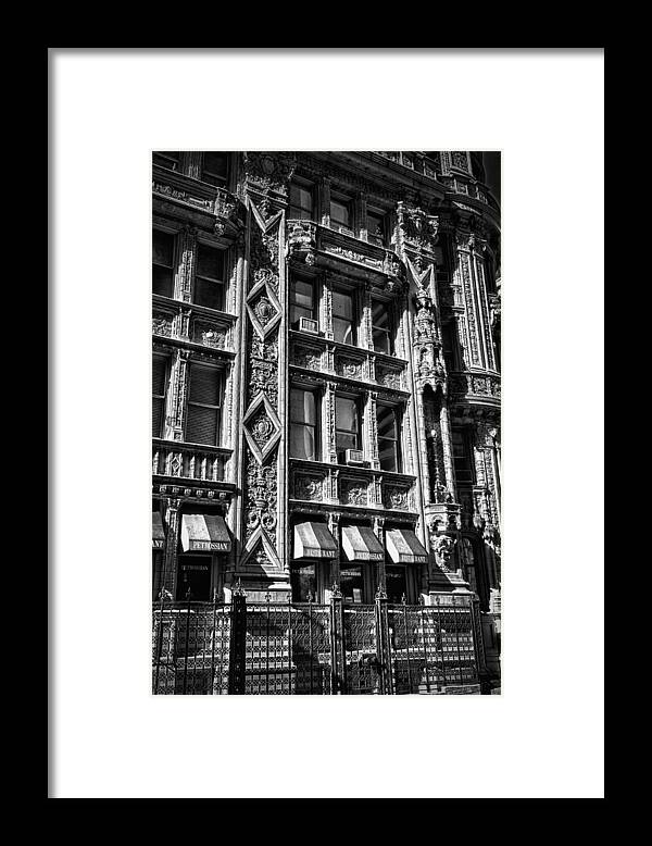 Black Russian Framed Print featuring the photograph Alwyn Court Building Detail 14 by Val Black Russian Tourchin