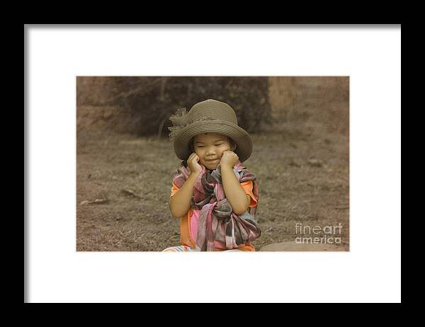 Michelle Meenawong Framed Print featuring the photograph am I cute by Michelle Meenawong