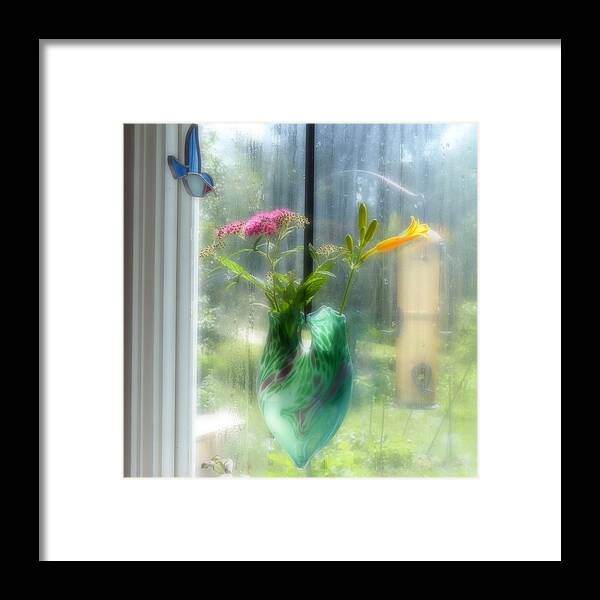 Glass Vase Framed Print featuring the photograph Good Morning #1 by Rosanne Licciardi