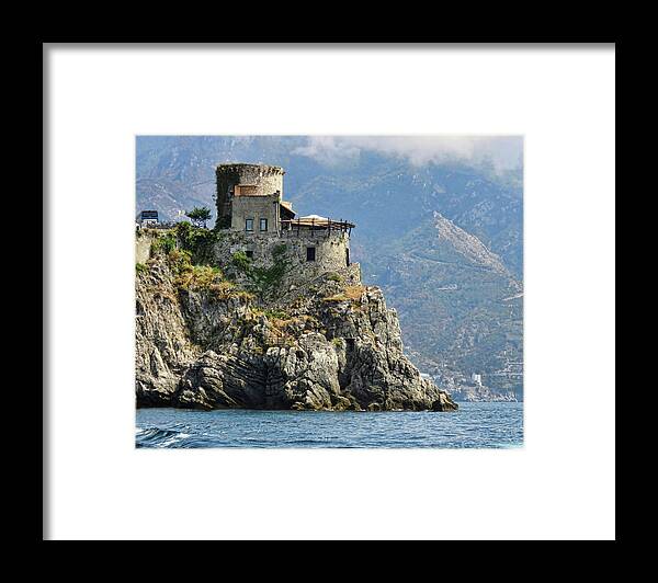 Fortress Framed Print featuring the photograph Amalfi Coast Fortress by Helaine Cummins