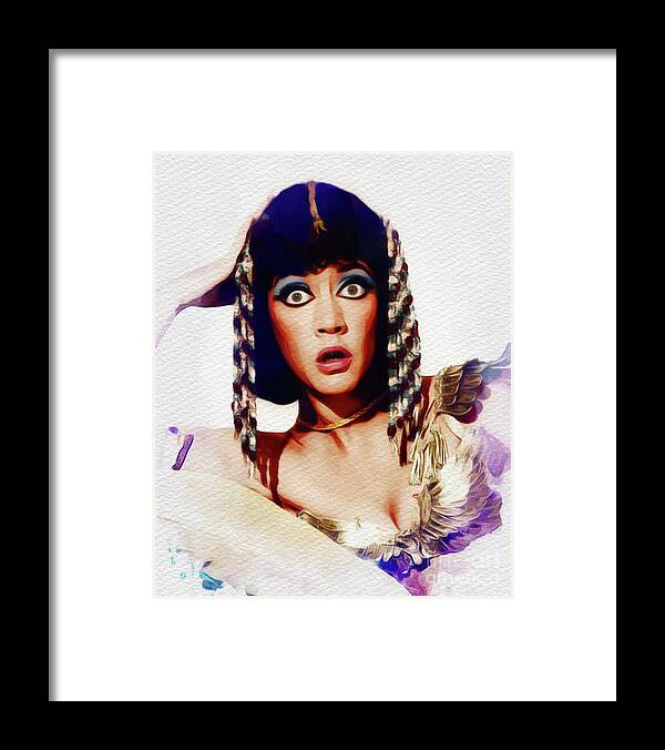 Amanda Framed Print featuring the painting Amanda Barrie, Carry On Films Cast by Esoterica Art Agency
