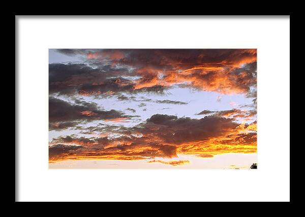 Cloud Framed Print featuring the photograph Glorious Clouds At Sunset by J R Yates